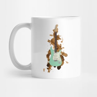 S-Style Electric Guitar Surf Green Color Mug